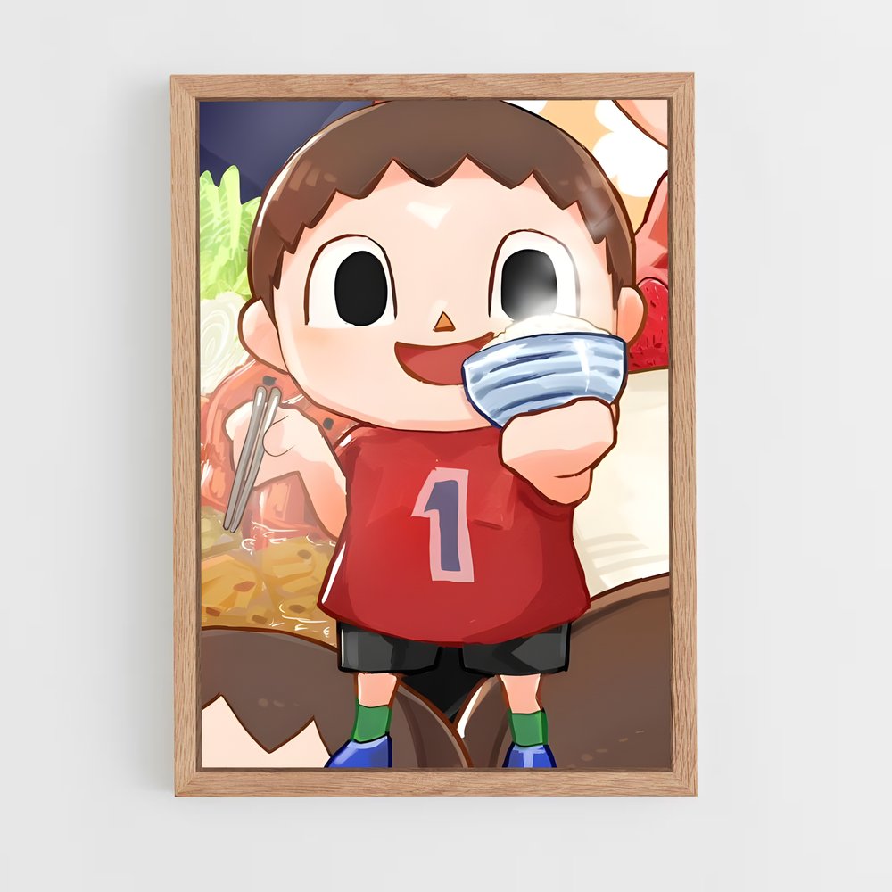 Poster Le Villageois Hydraté – affiche Animal Crossing (vue 4)